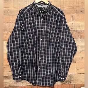 Ariat Pro Series Mylo Classic LS Button Down Shirt Men's size XL Western Work